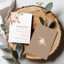 秋素朴秋フローラブライダルシャワー