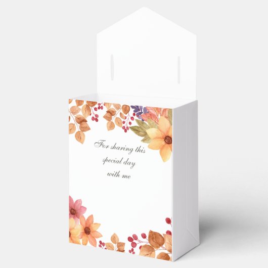 秋素朴秋ブライダルシャワー フェイバーボックス (オープン)