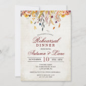 秋素朴秋リハーサルディナー招待状 招待状 (正面)