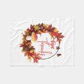 秋素朴秋与え感謝していフリースブランケット フリースブランケット (正面(横))