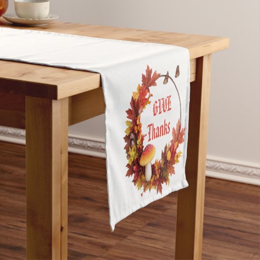 秋素朴秋与え感謝してい ショートテーブルランナー (インサイチュ)