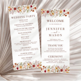 秋素朴秋乾花結婚式 プログラム