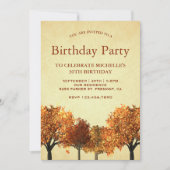 秋素朴秋樹林誕生会 招待状 (正面)