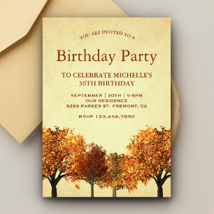 秋素朴秋樹林誕生会 招待状
