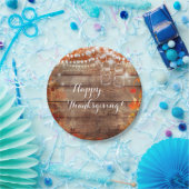 秋素朴紅葉感謝祭プレート ペーパープレート (パーティー)