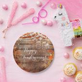 秋素朴紅葉感謝祭プレート ペーパープレート (パーティー)