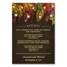 秋素朴紅葉披露宴+ホテルカード