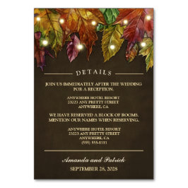 秋素朴紅葉披露宴+ホテルカード テーブルナンバー