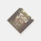 秋素朴結婚の スタンダードカクテルナプキン (角)