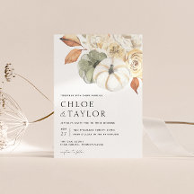 秋素朴結婚式招待状