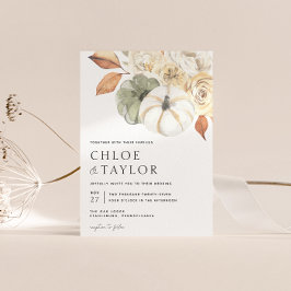 秋素朴結婚式招待状 招待状