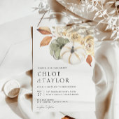 秋素朴結婚式招待状 招待状