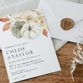秋素朴結婚式招待状 招待状