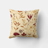 秋素朴花柄装飾用クッション クッション (裏面)