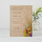 秋素朴花結婚式招待状 招待状 (スタンド正面)