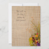 秋素朴花結婚式招待状 招待状 (裏面)