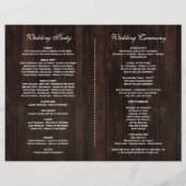 秋素朴葉ワインバレル結婚式 プログラム チラシ (裏面)