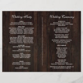 秋素朴葉ワインバレル結婚式 プログラム チラシ (裏面)