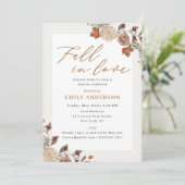 秋素朴葉秋インラブブライダルシャワー 招待状 (スタンド正面)