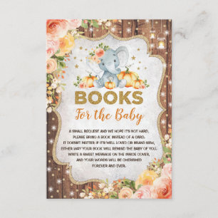 秋素朴象カボチャベビーカード用ブック エンクロージャーカード