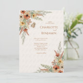 秋素朴野草結婚式招待状 招待状 (スタンド正面)