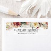 秋素朴開花エレガントなウェディングウォーターカラー ラベル (インサイチュ)