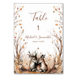 秋素朴鹿結婚コレクション テーブルナンバー