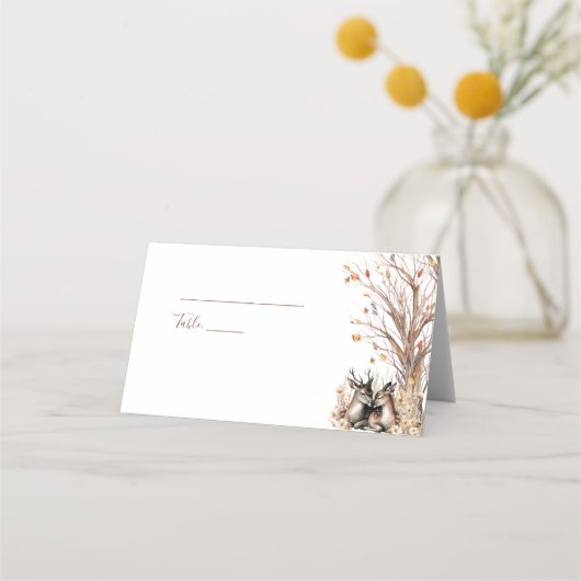 秋素朴鹿結婚コレクション プレイスカード (裏面)