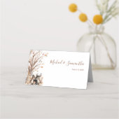 秋素朴鹿結婚コレクション プレイスカード (正面)