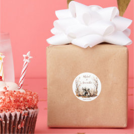 秋素朴鹿結婚コレクション ラウンドシール