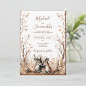 秋素朴鹿結婚コレクション 招待状 (スタンド正面)