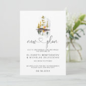 秋素朴 |延期結婚のお知らせ 招待状 (スタンド正面)