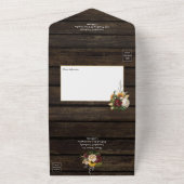 秋素朴- 1つのInvで結婚秋フローラの合計 オールインワン招待状 (外側)