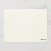 秋紫オレンジフローラ結婚のテーブルカード ポストカード (裏面)