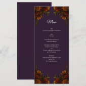 秋紫素朴オレン結婚ジュエレガントタン メニュー (正面/裏面)