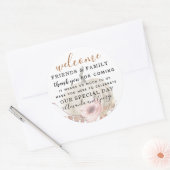 秋結婚のカボチャ感謝していミ ラウンドシール (封筒)