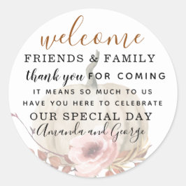 秋結婚のカボチャ感謝していミ ラウンドシール