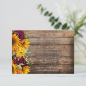 秋結婚のフローラ素朴詳細カード エンクロージャーカード (スタンド正面)