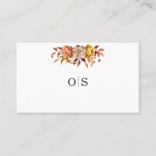 秋結婚の宿泊詳細 エンクロージャーカード (正面)