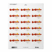 秋結婚の差出人住所ラベル ラベル (フルシート)