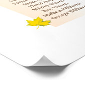 秋結婚の座席表15表ポスター ポスター (角)