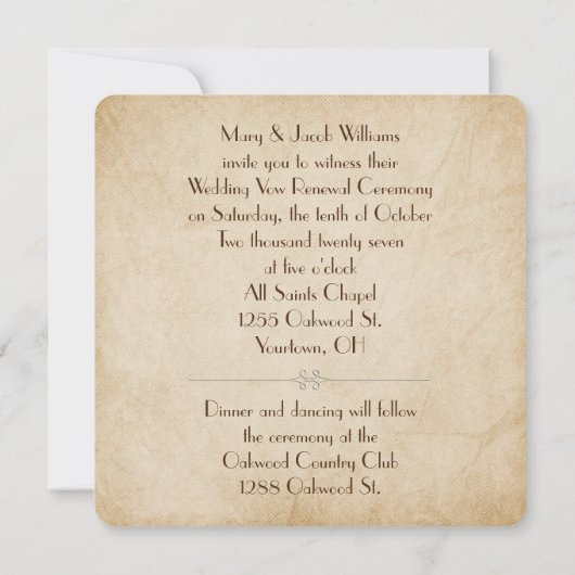 秋結婚の発願 招待状 (裏面)