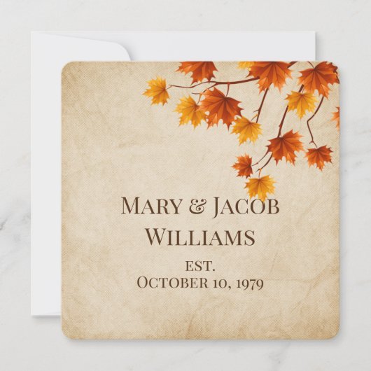 秋結婚の発願 招待状 (正面)