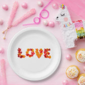 秋結婚の素朴離れSpell Love秋 ペーパープレート (パーティー)