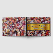 秋結婚の落ちた葉金ゴールドフェイクバンド ゲストブック (全面)