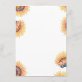 秋結婚サンフラワーズインフォメーションゲストカード エンクロージャーカード (裏面)