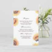 秋結婚サンフラワーズインフォメーションゲストカード エンクロージャーカード (スタンド正面)