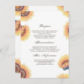 秋結婚サンフラワーズインフォメーションゲストカード エンクロージャーカード (正面/裏面)