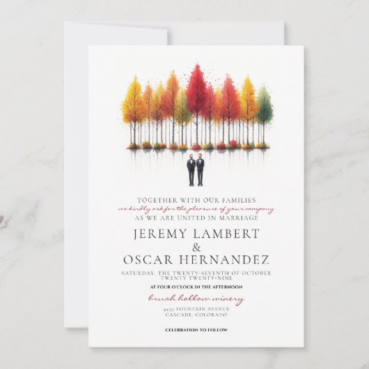 秋結婚ズ 招待状 (正面)