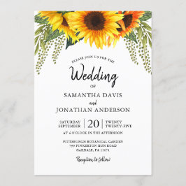 秋結婚ヒマワリ 招待状